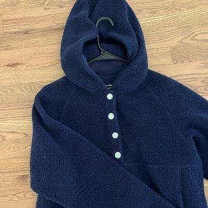 Outdoor Voices navy fleece hoodie